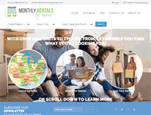 Tablet Screenshot of monthrentals.com